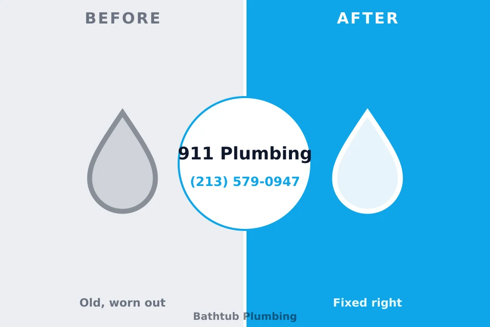 Before and after: plumbing repair Huntingtown, MD